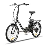 VecoCraft Nemesis E-Bike 20 Zoll, Klapprad mit 36V 7.8Ah Ausziehbaren Batterie, 250W Motor - tragbares E-Klapprad für Herren