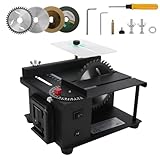 Akku Tischkreissäge Kompatibel mit Makita 18V Akku, 200W, 1500RPM, Sägeblatt-Ø: 110mm, Schnitthöhe 70mm, 0-45° Schrägschnitt, Ideal für Schneiden von Holz und DIY-Holzbearbeitungsprojekte (Ohne Akku)