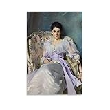 HSYIFF GemäLde Auf Leinwand Senza Cornice 40 * 60cm espatriato John Singer Sargent Lady Agof Lochnaw Poster Soggiorno Camera da letto Pittura Opera d'arte