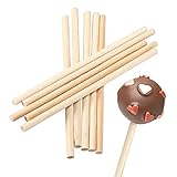 wisefood Cake-Pop-Stiel, 100 Stk. Bambusstäbchen 17 cm, schwarze Cake-Pop-Sticks, geeignet für Bonbons, Kuchen, Pralinen, zur Tortendekoration, Candy Lollipop Sticks aus Bambus
