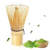 VMUTGA 100 Zinken Matcha Schneebesen (Chasen), Natürlicher Bambus Tee Pulver Schneebesen (Chashaku), MA-01 Japanisches Zubehör für die Matcha-Zeremonie