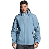 Herbstjacke Herren Stadionjacke Jagdausrüstung Hardshelljacke Baustelle Jogging Herrenjacken Gummi Regenjacke Herren Gelb Laufjacke Survival Regenmantel Lang Blau L