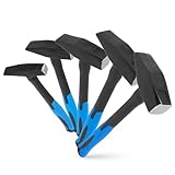 5x Schlosserhammer mit Fiberglasstiel Hammer 200g 400g 600g 1000g 2000g Schlosser Fäustel Glasfaserstiel Ingenieurhammer Montagehammer Schlosser-Werkzeug Ergonomischer Antirutsch Griff