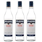 Ouzo Pilavas Nektar 3x 0,7l 38% Vol. | + 1 x 20ml Olivenöl'ElaioGi' aus Griechenland
