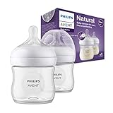 Philips Avent Babyflaschen Natural Response – 2x Babyflaschen, 125 ml, für Neugeborene ab 0 Monaten, BPA-frei (Modell SCY900/02)