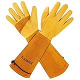 SLARMOR Winter Arbeitshandschuhe für Damen und Herren,Leder Thermo Arbeitshandschuhe mit Thermo Baumwollfutter,Winter Thermo Arbeitshandschuhe für Straßenreinigung, Holzeinschla