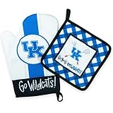 Magnolia Lane Kentucky Heißhandschuh- und Topflappen-Set – Ofenhandschuh und Ofenhandschuh zum Kochen und Grillen – Ideales Geschenk für Studenten, Alumni und Alltags-Fans – zeigen Sie Ihren SEC NCAA