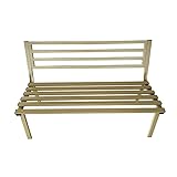 Zendea Gartenbank für den Außenbereich – Gartenbank aus lackiertem Stahl, Taupe – Möbel für Terrasse im Außenbereich – modernes und robustes Design – Bank Montecarlo Taupe 127 x 61 x 80 cm