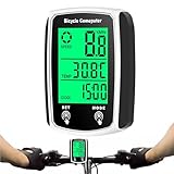 Fahrradcomputer – Hintergrundbeleuchtung Display Tachometer für Fahrräder Mph Wired Wasserdicht – Auto Wake-Up Outdoor Radfahren Kilometerstand Tracker, Fahrradzubehör