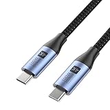 TingHaoO Voll funktionsfähiges Typ-C-auf-Typ-C-Kabel, 100 W Ladekabel, 4K60Hz Video & 20 Gbit/s Datenübertragung für Tablets, schwarz, schnelles Datenkabel