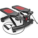 Sportstech 2in1 Twister Stepper mit Power Ropes - Deutsche Qualitätsmarke - STX300 Drehstepper & Sidestepper für Anfänger & Fortgeschrittene, Up-Down-Stepper mit Display (STX300)