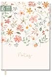 Notizbuch A5 liniert 'Wild Blossoms' von Trendstuff by Häfft - 124 Seiten, 62 Blatt - ideal als Tagebuch, Bullet Journal, Ideenbuch, Schreibheft - nachhaltig & klimafreundlich