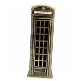 MILISTEN 1 Stück Vintage Telefonzelle Spardose aus Metall Retro Geldsparschwein für Kreative Münzbank Spargewohnheiten Antik Kupferfarbe und Dekoration
