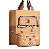 yuhlkopm Primäre Cartoon Druck Große Kapazität Delphin Leinwand Student Bleistift Lieferungen Nachhilfe Tasche Druck Große Kapazität, Typ+4