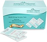 Easy@Home 5 x Drogentest Multi für 6 Drogenarten – Testet Marihuana (THC), Amphetamin (AMP), Benzodiazepine (BZO), Kokain (COC), Opiate (OPI 2000), Methamphetamin (MET/mAMP), Schnelltest im Urin