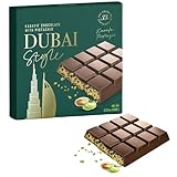 Dubai Style Schokolade (XL) mit Pistazie & Kunafeh Engelshaar Kadaif - Nach Leckeren Rezeptur! Virale TikTok Hype Schokolade - EXTREM Schneller Versand (100g, Milchschokolade)