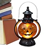 Jack-Laterne für Halloween, Vintage-Fohlen, kreative kleine Öllampe, elektronische Kerze, Windlicht, tragbare Kürbislampe für Bar, Dekoration