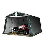 TOOLPORT Garagenzelt Carport 3,3 x 4,8 m in dunkelgrün Weidezelt Unterstand Lagerzelt mit 260 g/m² Plane und Stabiler Stahlrohrkonstruktion