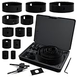 METOTY 18-teiliges （19-102mm）Bi-Metall Lochsäge Set,Karbidstahlschneider für Holz, Gipskarton & Kunststoff | Ultrascharfe Zähne | Schnellwechselbar | Inklusive Dorn & Hex Key