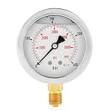 63mm Manometer Analog Gasdruckanzeige 0-250Bar 0~3750PSI für Wasser Luft Öl Dial Instrument Basis Eintrag G 1/4'
