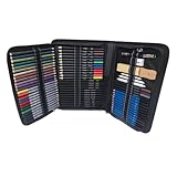 TEHAUX Teiliges Künstler Buntstifte Set mit Aquarell Skizzierstiften Robustes Holzmaterial Bruchfest Vielseitig für Zeichnen Malen Skizzieren Inklusive Schützendem Tragetasche für