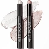 2 PCS Creme Lidschatten Stick,Heller Lidschattenstift Crayon Set,Matt und Schimmernder Augen Make up Set,Langanhaltendes Wasserfester Lidschatten Makeup Pen Werkzeug (Twilight（0102）)