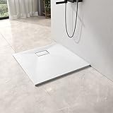EMKE Duschwanne 90x90 cm Duschtasse Flach Anti-Rutsch SMC Duschwanne Zuschneidbar, Duschkabine Duschwanne Weiß Duschwannen Duschtassen