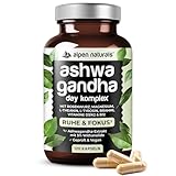 Ashwagandha Komplex Day-Formula – 120 Kapseln mit Ashwagandha, Rosenwurz, Brahmi, Magnesium & Vitamine B & D3/K2 – Hochdosiert, vegan & laborgeprüft – In Deutschland hergestellt