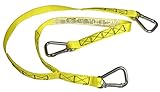 Navyline 3-Punkt Lifeline - Sicherungsleine mit 3 Karabinern - Gelb, D-Form, Twist Lock, Bootsausstattung, Klettern