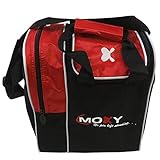 Moxy Unisex-Erwachsene Strike Single Tote Bag-Red/Black Dies ist eine einzelne Bowlingtasche Bowling Products. Für 1 Bowlingball, Schuhe und Zubehör, Rot/Schwarz, 1 Ball