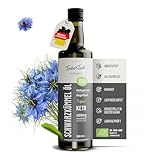 Schwarzkümmelöl bio kaltgepresst, 500 ml, naturrein, 4600 mg/kg Thymochinon-Gehalt, Nigella Sativa, Ägyptisches Schwarzkümmelöl, Black Seed Oil
