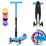 fun pro Two Roller Kinder 6 Jahre, ab Vorschulalter, bis 80KG Gewicht, der sichere Premium Roller Kinder, LED Räder Tretroller, Faltbar, Händler aus Hamburg, erweiterte Garantie, 5 6 7 8 9 Jahre