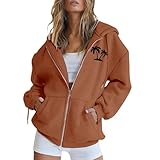 CCOOfhhc Damen Y2k Jacke Zip Up Hoodies Einfarbig Hoodie Jacke Sweatshirt Reißverschluss Sweatshirts Leichte Übergangsjacke College Jacke Mit Kapuze Streetwear Y2k Kapuzenjacke Plüschjacke