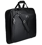HUGH BUTLER Kleidersack Reisetasche - Anzugtasche Herren - Faltbar Anzughülle für 3 Anzüge - Faltenfreie Kleidung - Schwarz Kleidertasche