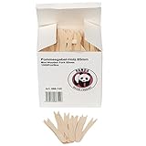 1000 Stück Holz Pommesgabeln 85 mm Pommespieker | Pommesgabel Holzbesteck Einweg Pommes Gabeln | Einwegbesteck Einweggabel Holzlgabeln Besteck (1000)