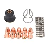 Plasmaschneider-Brenner-Elektroden, 23-teiliges Set, Plasmaschneider-Brenner-Zubehörsatz, PR0010, Elektroden, PD0116-08, Düsenspitzen, Abstandshalter, Führung und Haltekappe