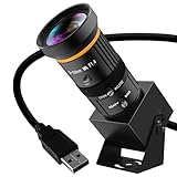 ELP 5 Megapixel USB Kamera 1944P 30fps Farb Industrie Tele Webcam mit CS-Mount 5-50 mm 10-Fach manuelles Zoomobjektiv PC Computerkamera Plug and Play für Windows Linux Laptop OpenCV
