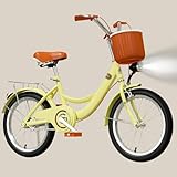 KLYDBMYT 16' 18' 20' 22' Zoll Kinderfahrrad für 6-13 Jahre alte Jungen und Mädchen mit Ständer, tragbares Kinderfahrrad im Retro-Stil