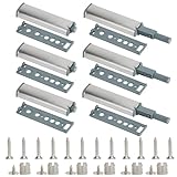 ZUYIST 6 Stück Push to Open Türöffner, Tragbarkeit Drucktüröffner Türdämpfer Schranktür Dämpfer, Magnetisch Softclose Nachrüsten Automatischer Türöffner, Softclose Türdämpfer