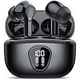 Bluetooth Kopfhörer, Kopfhörer Kabellos Bluetooth 5.4 In Ear, 4 ENC Noise Cancelling Mic Ohrhörer, HiFi Stereo Tiefbass, 40H Spielzeit, IP7 wasserdichte Earbuds, Touch Control, LED-Anzeige, Schwarz