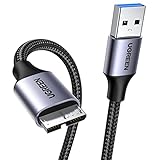UGREEN USB 3.0 Micro B Kabel USB 3.0 Stecker auf Micro B Stecker Datenkabel für externe Festplatten Seagate, Toshiba Canvio, Western Digital (WD), My Passport, Galaxy S5, Note 3/ Pro 12.2 usw. (0.5m)