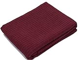 Robson Fitness Handtuch für Yogamatte inkl Tasche, rutschfest durch Silikonpunkte, 183cmx63cm, Geeignet für Yoga, Freeletics, Antibakteriell,Schweiß absorbierend, PremiumMikrofaser Qualität(Wine Red)