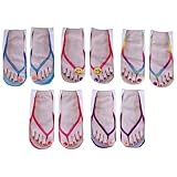 Aboiled 5 Paare Flip Flop Socken 3D Muster ManiküRe Druck Lustige Versteckte Komfort Laufsocken Damen Personalisiert Geschnitten Ankle