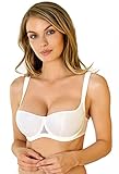 Rosme Damen Halbschale Balconnet Bügel-BH mit Gepolsterte Träger, Kollektion Kamila,Elfenbein,95C