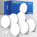 Homelist Nachtlicht mit Bewegungsmelder, 6 Stücke Led Treppenbeleuchtung Lampe mit Bewegungsmelder Innen Batterie, Kabellos Wiederaufladbar Lichter für Küche, Gang, Schlafzimmer, Badezimmer, Schrank