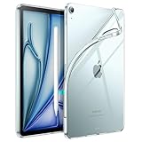 JETech Hülle für iPad Air 11 Zoll M3/M2 (2025/2024), iPad Air 5/4 (Modell 2022/2020), Weicher TPU Transparente Tablet Schutzhülle, Unterstützung Pencil Pro/Pencil 2 Aufladung (Durchsichtig)