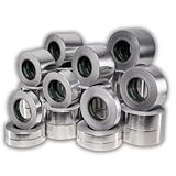 RODOPI Alu Klebeband 25mm 50mm 75mm 100mm Hitzebeständiges Klebeband 50m Aluminium Klebeband Gewebe verstärkt Aluband wasserfest Alu Dichtband extra stark