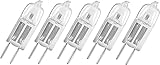 Osram 5er Pack Halostar Starlite 64425 S 20 Watt 12 Volt G4 warmweiß 2800 Kelvin | Halogen-Stiftsockellampe dimmbar | 300 Lumen