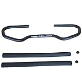 UPANBIKE Butterfly-Fahrradlenker fürs Trekking, Radfahren, Rennradfahren, mit Schaumstoffgriffen, Schwarz, 25.4mm Hanlebar+2 Sponge