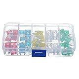 JenNiFer 50 Stück 10A Bis 30A Mini Size Auto Insurance Tablets Fuse Kit Kfz-Versicherung Tablets Blade